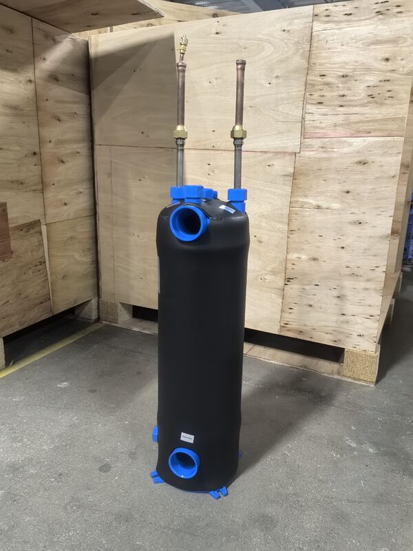 Gimleo Tytan TA1 Materiał rury wewnętrznej Tytanowy wymiennik ciepła MHTA-0.75(NZ) Przepływ cieczy 0,5 m3/h Trwałe, odporne na korozję rozwiązanie do wymiany ciepła