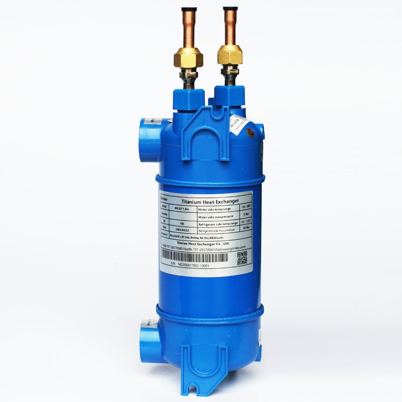 Wymiennik ciepła z tytanu i stali węglowej o doskonałej odporności na korozję i opcji pojedynczego podwójnego trójkąta systemu