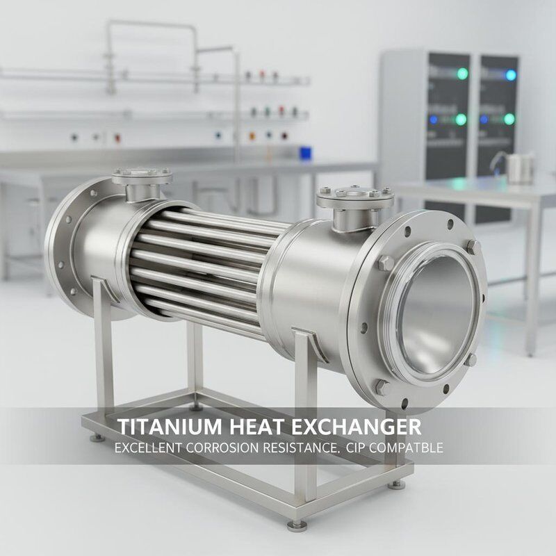 Condenser Titanium Heat Exchanger with Excellent Corrosion Resistance CIP Compatible Cleaning and Customizable Dimensions